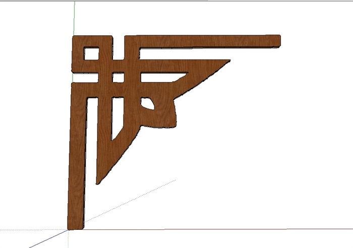 中式建筑角花SU模型(4)