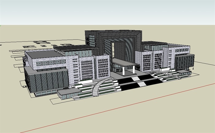行政大楼设计su模型(2)