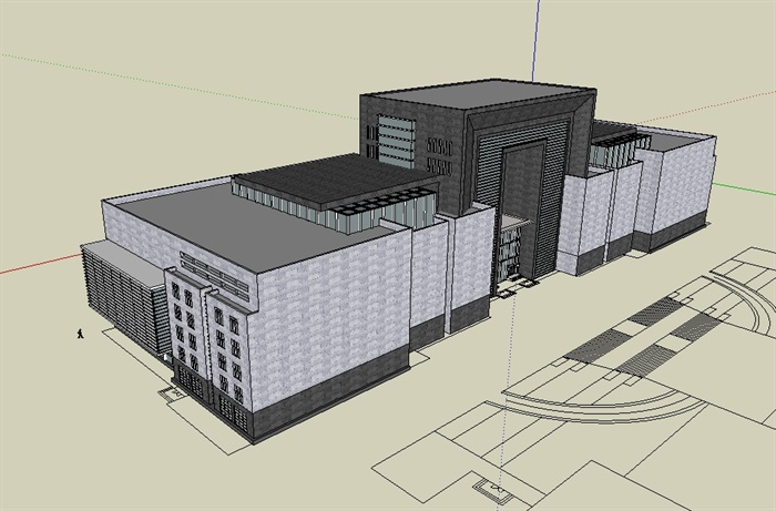 行政大楼设计su模型(3)