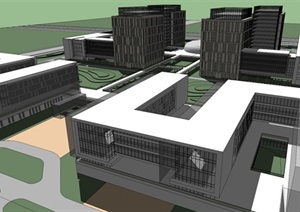 办公楼产业园建筑SU(草图大师)模型