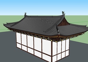 古典中式斗拱屋顶设计SU(草图大师)模型