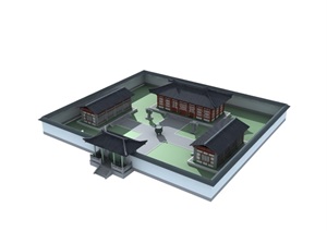 寺庙3D模型