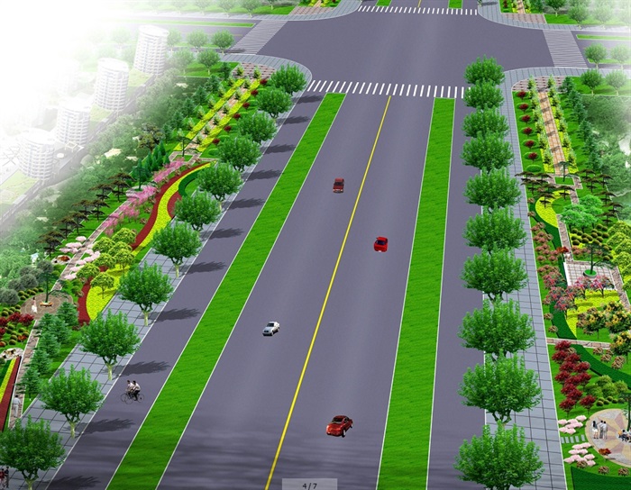 164套城市道路绿化设计cad方案图(3)