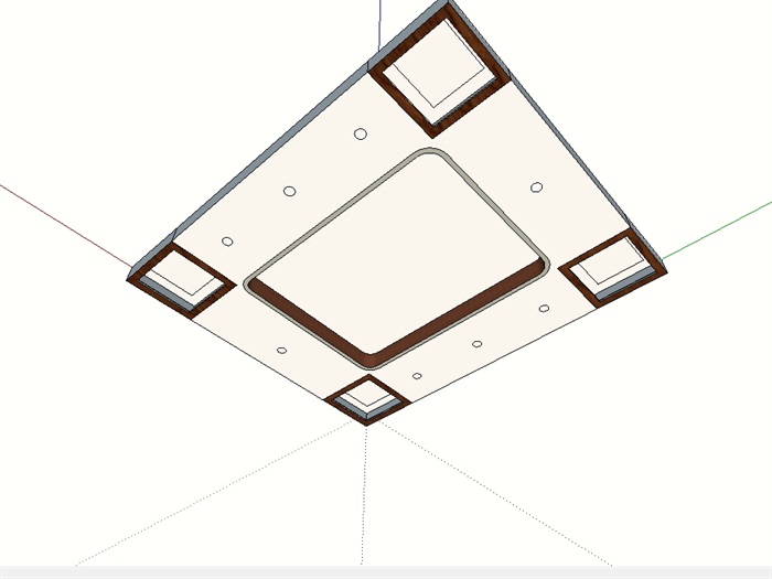 室内吊顶装饰设计su模型(3)