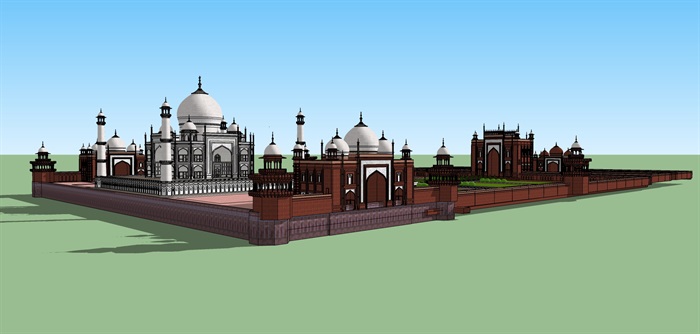 伊斯兰清真寺庙建筑su模型