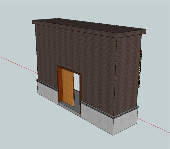 建筑门头详细设计su模型(3)