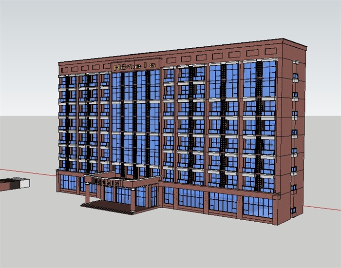 精品酒店SU模型及效果图(3)