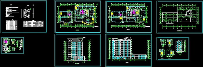 十层框架结构综合办公楼建筑设计施工图
