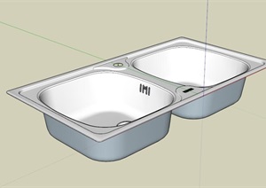 洗菜池洗手池SU(草图大师)模型