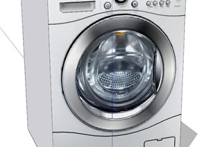 现代滚筒洗衣机SU(草图大师)模型
