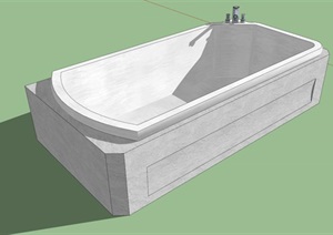 白色浴缸SU(草图大师)模型