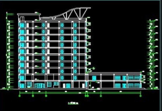 十层框架结构综合办公楼建筑设计施工图(10)