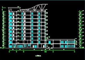 十层框架结构综合办公楼建筑设计施工图