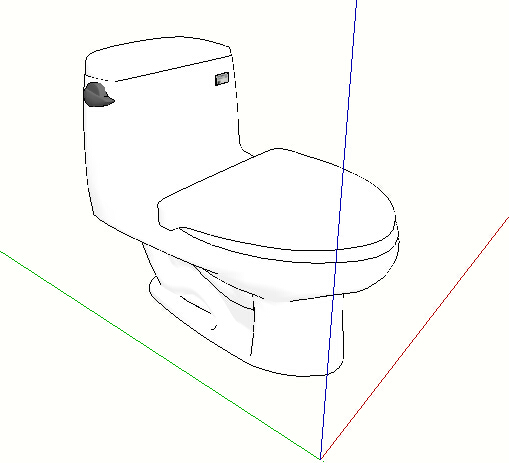 厕所马桶设计su模型