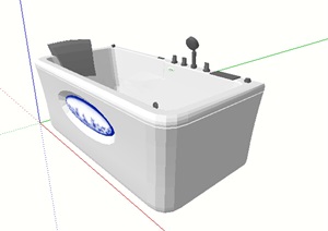 青花瓷浴缸设计SU(草图大师)模型