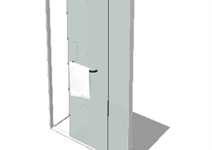 卫生间收缩门设计SU(草图大师)模型
