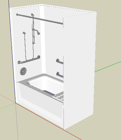 某浴室空间su模型