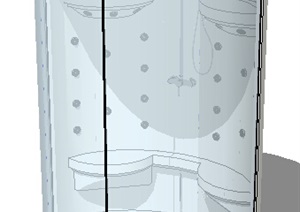 某室内玻璃浴室设计SU(草图大师)模型