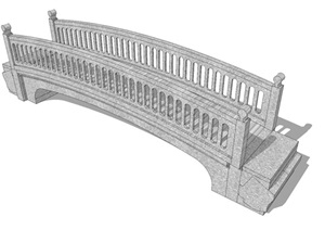 中式石桥SU(草图大师)模型