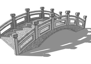 石头拱桥SU(草图大师)模型