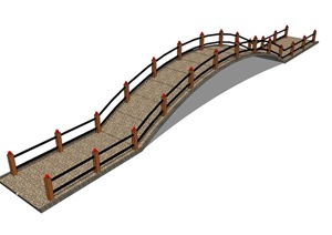 折叠拱桥SU(草图大师)模型