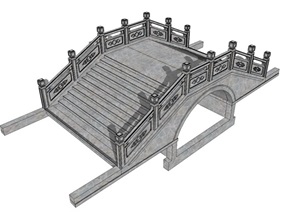 古典中式拱桥SU(草图大师)模型