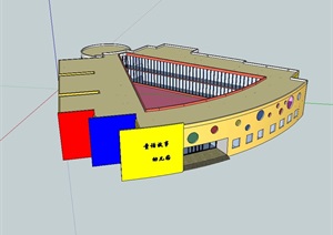 某详细幼儿园建筑SU(草图大师)模型