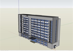 某高层厂房办公建筑SU(草图大师)模型