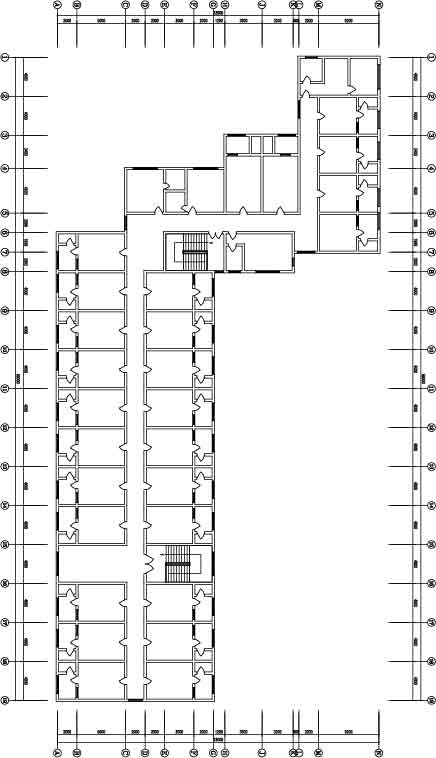 [floor plan of dormitory building] 宿舍楼平面图,ai格式,图纸比较