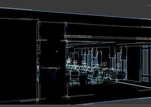 现代风格会议空间室内设计3d模型