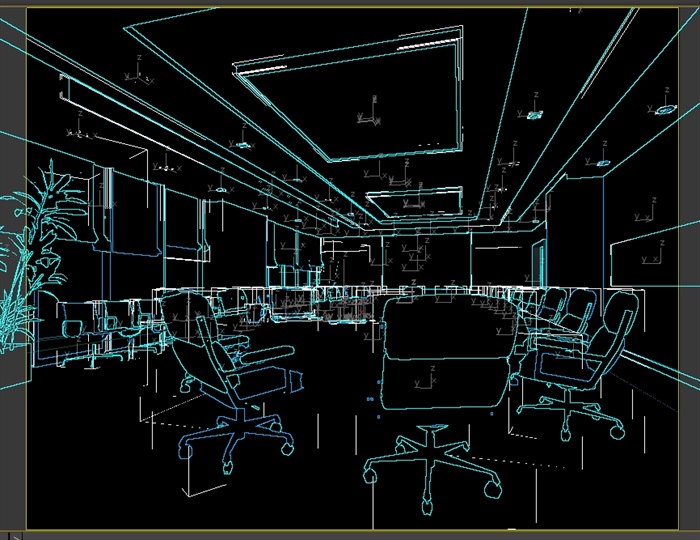 现代会议室设计3d模型(1)