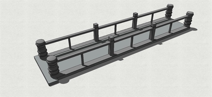现代中式园桥su模型