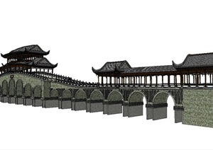 古典新中式廊桥SU(草图大师)模型