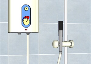 浴室热水器设计SU(草图大师)模型