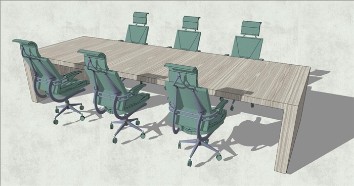 会议室办公桌椅SU模型