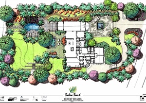 园林景观设计别墅庭院jpg彩色平面图220套