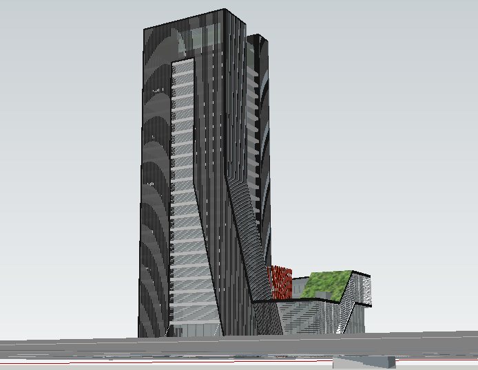 现代办公大楼高层办公楼su模型(2)