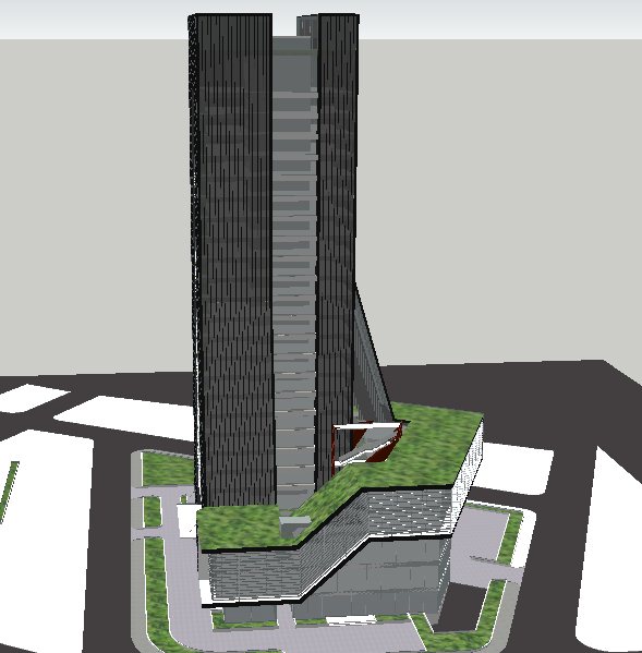 现代办公大楼高层办公楼su模型(3)