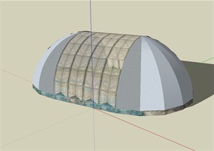 温室花棚详细设计SU(草图大师)模型
