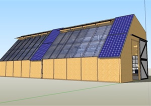 温室棚建筑设计SU(草图大师)模型