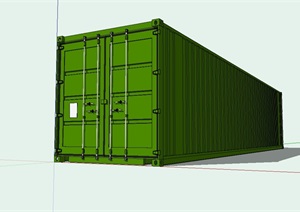 绿色集装箱建筑设计SU(草图大师)模型