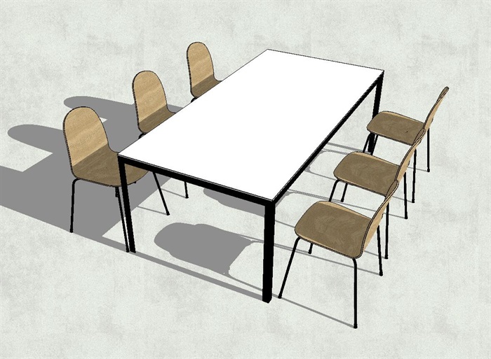 精品桌椅SU模型