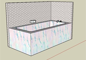 某室内经典的浴室设计SU(草图大师)模型