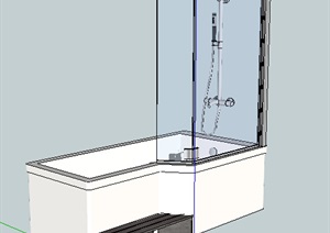室内浴缸素材设计SU(草图大师)模型