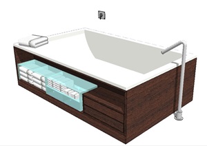 某浴室室内浴缸设计SU(草图大师)模型