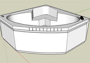 某室内浴缸素材SU(草图大师)模型