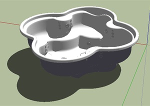 浴池室内素材设计SU(草图大师)模型