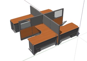 精选办公组合家具及各类小道具SU(草图大师)模型