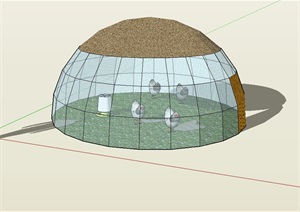 现代温室大棚素材设计SU(草图大师)模型