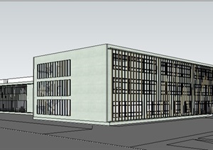 现代办公基地建筑设计SU(草图大师)模型